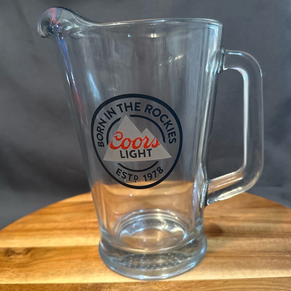 Coors Light Clear Glass Pitcher